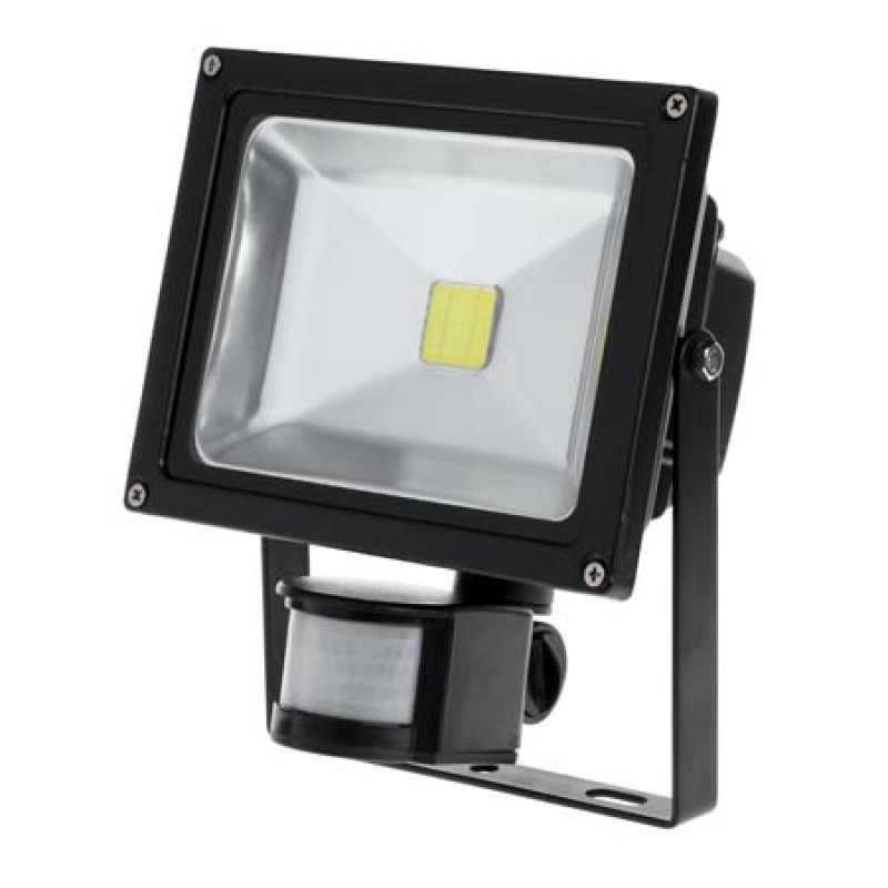 Reflector LED Lechpol, putere 20 W, 80 lm, senzor miscare, alb cald, 3000 K Lechpol