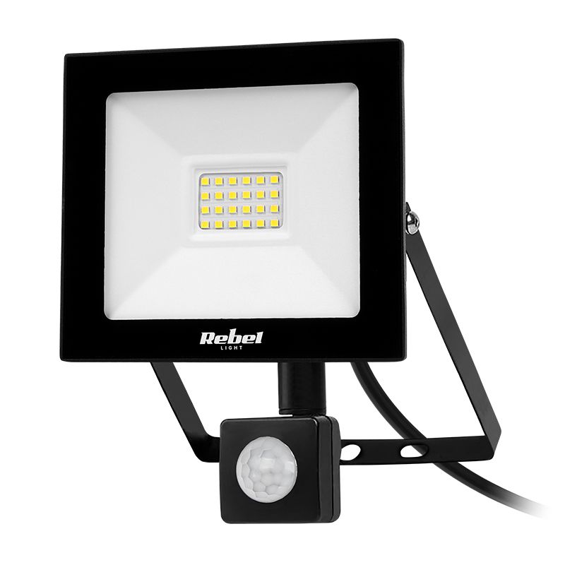 Reflector LED cu senzor miscare Rebel, 20 W, 24 x LED, 1600 lm, 6500 K Rebel imagine noua 2022