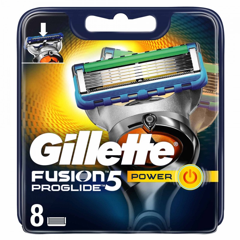 Set 8 rezerve pentru aparat de ras Gillette Fusion Proglide Power, 5 lame