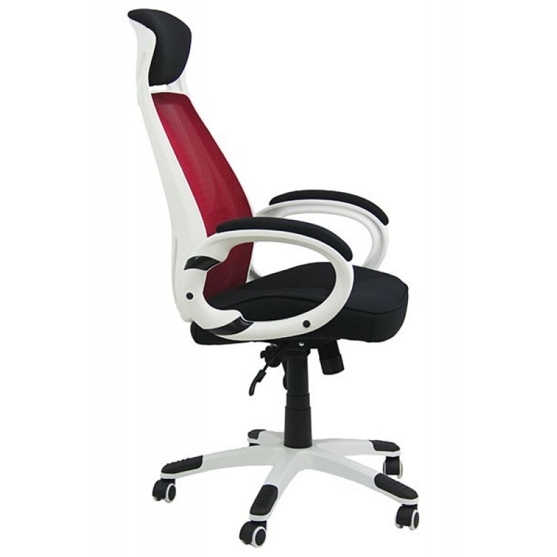 Scaun ergonomic pentru birou, suporta maxim 100 kg, rosu