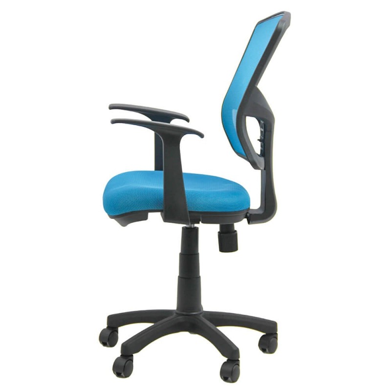 Scaun ergonomic de birou, tapitat cu mesh, suporta maxim 100 kg, albastru