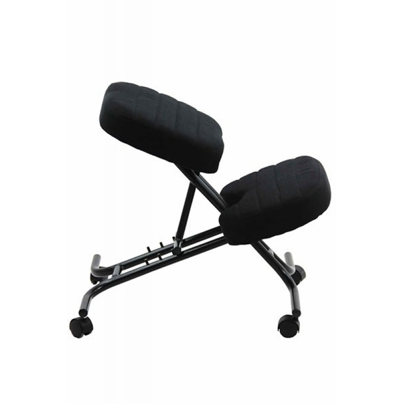 Scaun ergonomic Kneeling Chair, inaltime 60 cm, suporta maxim 100 kg, negru