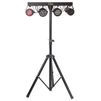 Set 4 lumini cu trepied si telecomanda, DMX, laser, strobe, led-uri Set 4 lumini cu trepied si telecomanda, DMX, laser, strobe, led-uri