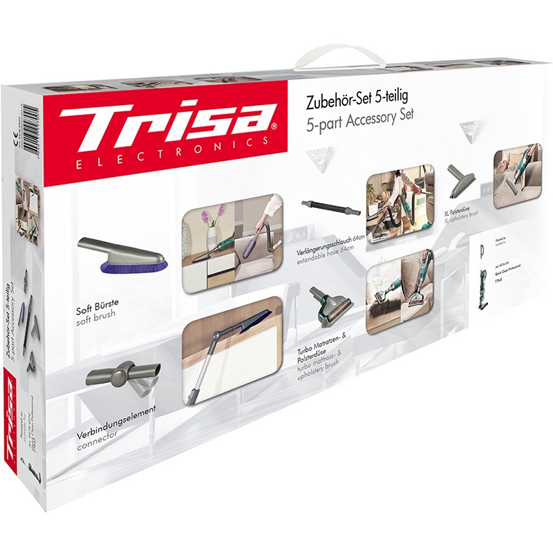 Set 5 accesorii pentru aspiratoare Trisa Luxury Box, compatibile cu aspiratorul Trisa Quick Clean Professional