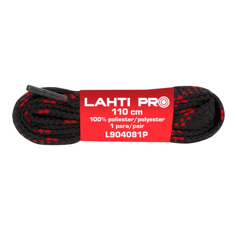 Set 10 sireturi poliester Lahti Pro, 110 cm, negru/gri LAHTI.PRO imagine noua