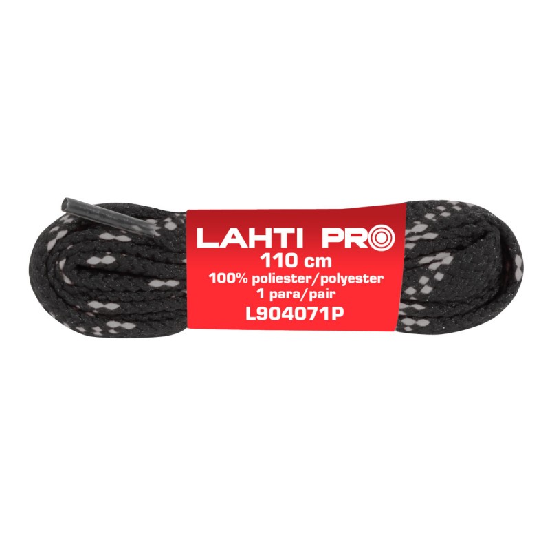 Set 10 sireturi poliester Lahti Pro, 110 cm, negru/rosu LAHTI.PRO imagine noua