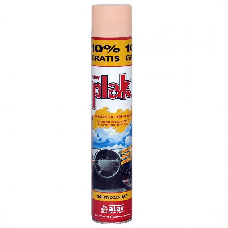 Spray siliconic pentru curatarea bordului Atas Plak, 750 ml, aroma piersica Plak