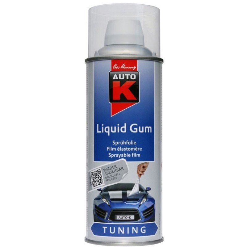 Spray vopsea cauciucata Auto-K Liquid Gum, detasabila, 400 ml, Transparent
