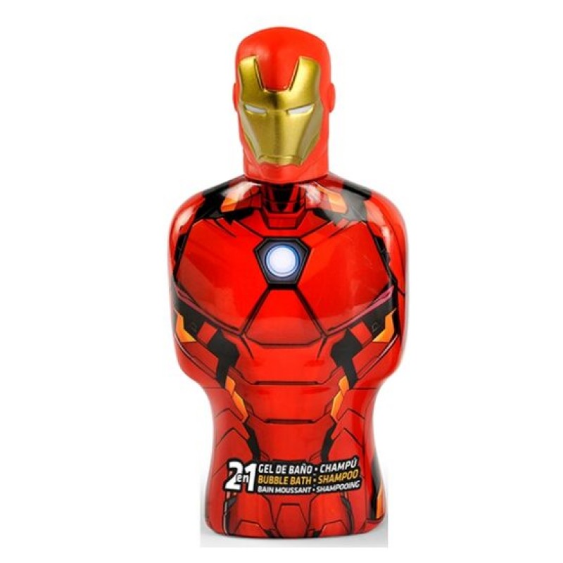 Spumant de baie si sampon Avengers, 350 ml, figurina 3D Iron Man Marvel Avengers