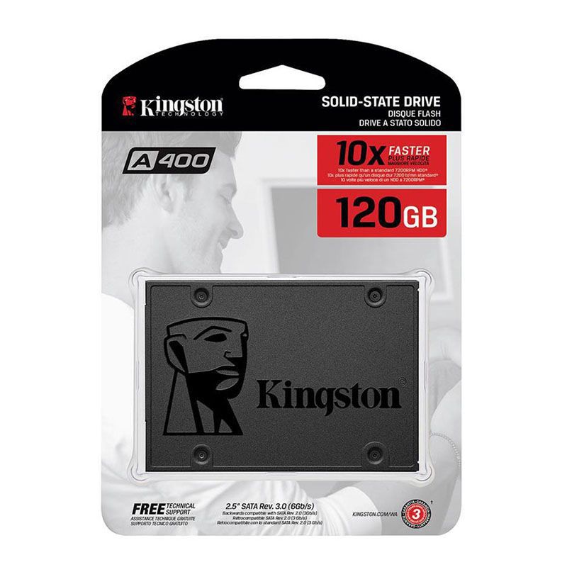 Hard disk SSD Kingston, SATA 3, capacitate 120 GB, tip A400