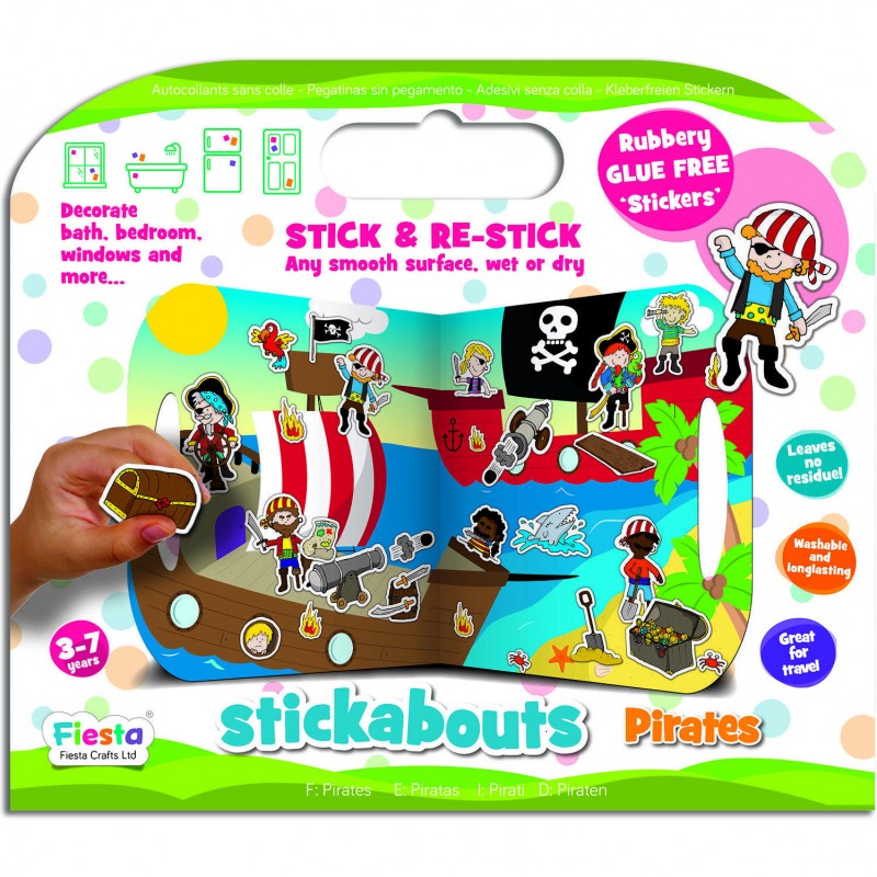 Stickere Pirati Stickabouts Fiesta Crafts, 44 x 25 cm, 3 ani+ Fiesta Crafts