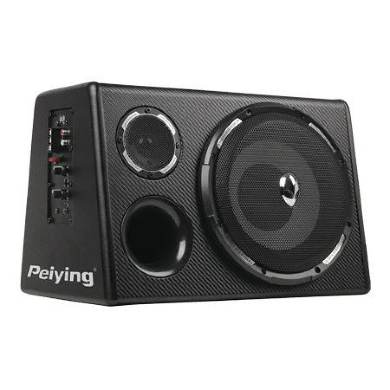 Subwoofer Peiying cu amplificare, 10 inch, 200 W, 86 dB, putere RMS 63 W 2021 shopu.ro