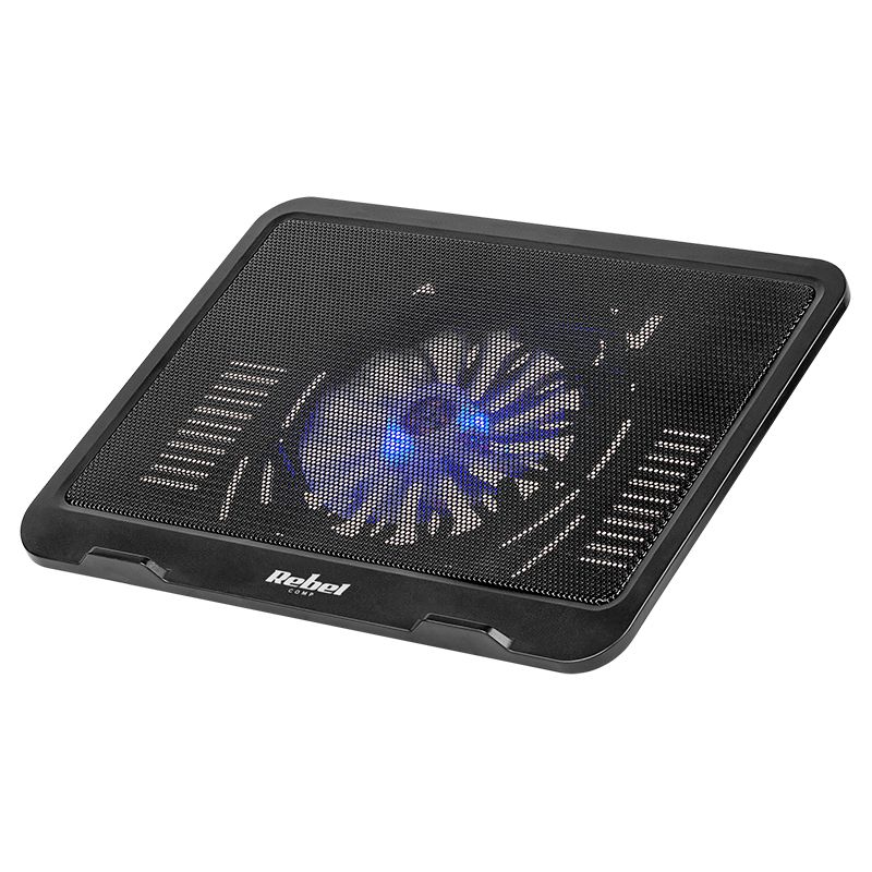 Cooler tip suport laptop Rebel, 10-14 inch, 1000 rpm, USB 2.0, Negru Rebel