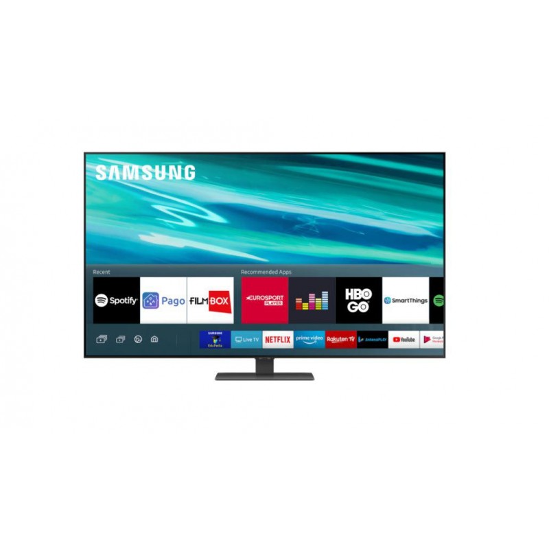 Televizor Samsung, 125 cm, QLED, Smart TV, 4K, Ultra HD, TizenOS, Quantum Processor, HDR10+, 100 Hz, Wi-Fi, Bluetooth, HDMI, USB, accesorii incluse, Black
