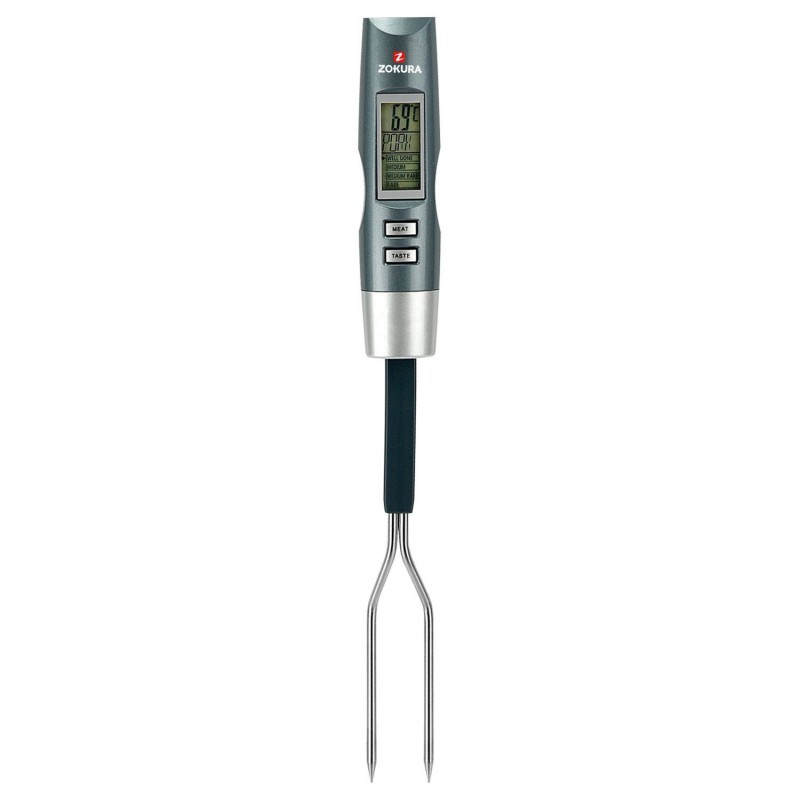 Termometru digital pentru carne Zokura, 4 nivele preparare, ecran LCD, inox