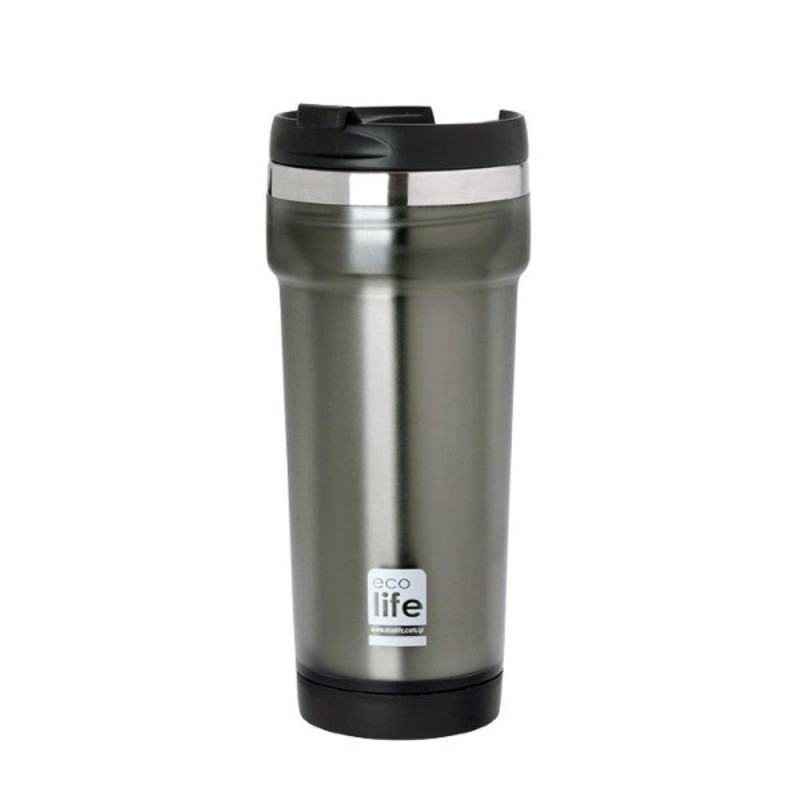 Termos cafea EcoLife, exterior plastic, 420 ml, Gri