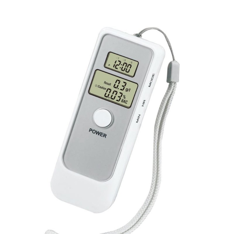 Tester alcoolemie Siegbert, LCD, avertizare sonora, timer, termometru si ceas