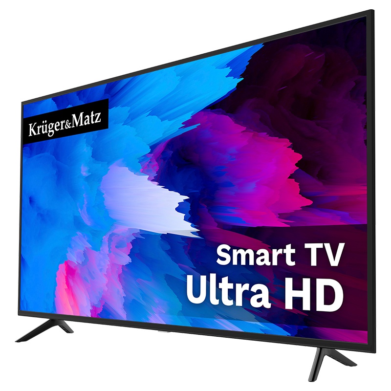Televizor smart Kruger Matz, 147 cm, 58 inch, 3840 x 2160 px, 4K, UHD, 8 ms, 3 x HDMI, Negru